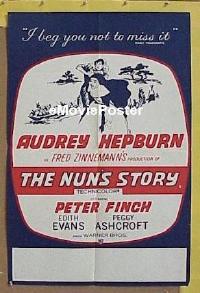 #259 NUN'S STORY British 20x30 '59 Hepburn 