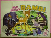 #083 BAMBI British quad R1976 Walt Disney