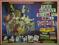 B029 GREAT ROCK 'N' ROLL SWINDLE British quad movie poster '80 punk!