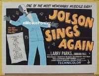 #175 JOLSON SINGS AGAIN British quad '49 