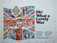 #2805 OH WHAT A LOVELY WAR linen British quad '69 WWI !