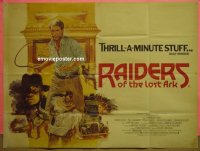 #5077 RAIDERS OF THE LOST ARK British quad movie poster '81