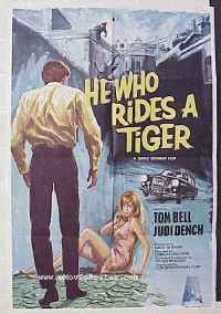 t027 HE WHO RIDES A TIGER English one-sheet movie poster '68 Tom Bell
