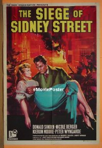 #160 SIEGE OF SIDNEY STREET Italian 1sh '60 great artwork of Donald Sinden & Nicole Berger!