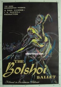 #051 BOLSHOI BALLET linen English '57 artwork 