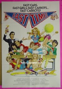 t020 FAST TIMES AT RIDGEMONT HIGH English one-sheet movie poster '82 Penn