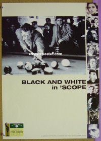 #9504 BLACK & WHITE IN 'SCOPE English 17x23 1990s close up of Paul Newman from The Hustler!