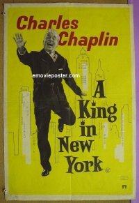 #9505 KING IN NEW YORK Eng 20x30 '57 Chaplin 