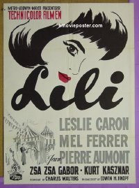 #9393 LILI Danish '52 Leslie Caron, Ferrer 