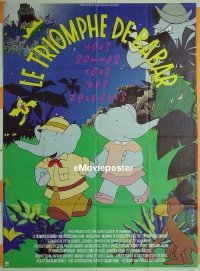 #146 BABAR: THE MOVIE French 1P '89 elephants 