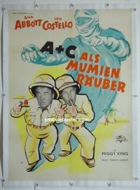 y158 ABBOTT & COSTELLO MEET THE MUMMY linen German movie poster '55