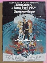 t586 DIAMONDS ARE FOREVER German movie poster '71 Sean Connery