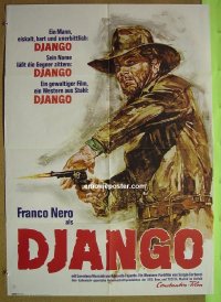 t594 DJANGO German movie poster '66 Sergio Corbucci, Franco Nero