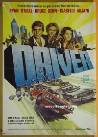 t600 DRIVER German movie poster '78 Walter Hill, Ryan O'Neal