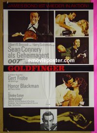 t637 GOLDFINGER German movie poster R80s Sean Connery as James Bond