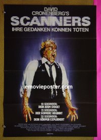 t734 SCANNERS German movie poster '81 David Cronenberg, O'Neill