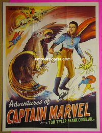 #8061 ADVENTURES OF CAPTAIN MARVEL Indian R60s different Pinto art of Tom Tyler in costume!