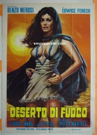 #6146 DESERT OF FIRE Italy 1p '71 sexy image! 