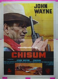 #8280 CHISUM Italian 2p '70 big John Wayne! 