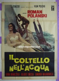 #8235 KNIFE IN THE WATER Italian 1p R68 Roman Polanski's Noz w Wodzie, sexy Leona Niemeczyka!