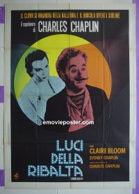 T017 LIMELIGHT Italian 1p R70s close up of aging Charlie Chaplin & pretty young Claire Bloom!