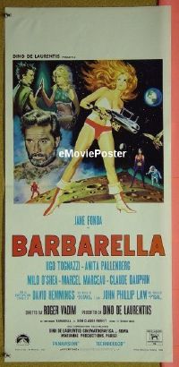 #188 BARBARELLA Italian locandina '68 J.Fonda 