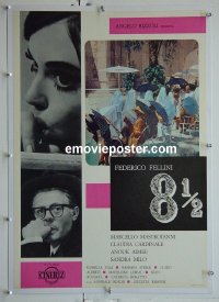 #2748 8 1/2 linen Italian photobusta '63 Fellini