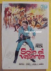 #080 ONLY THE VALIANT Spanish poster R68 Peck 