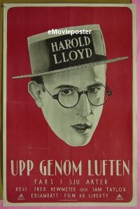 #4569 SAFETY LAST Swedish 23x35 '23 Harold Lloyd