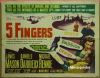 #338 5 FINGERS 1/2sh '52 James Mason 