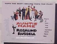 R434 AUNTIE MAME half-sheet '58 Rosalind Russell