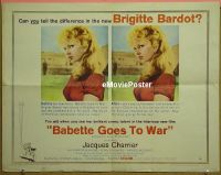 #473 BABETTE GOES TO WAR style B 1/2sh '60 