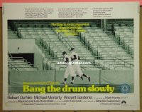 z062 BANG THE DRUM SLOWLY half-sheet movie poster '73 De Niro, baseball!