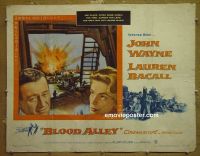 #7239 BLOOD ALLEY 1/2sh 55 John Wayne, Bacall 