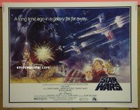 F004 STAR WARS half-sheet movie poster '77 George Lucas, Harrison Ford
