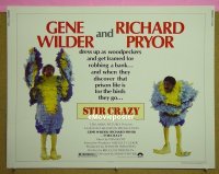 #281 STIR CRAZY 1/2sh '80 Gene Wilder, Pryor 