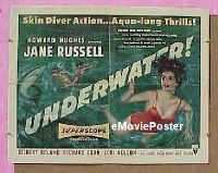 #276 UNDERWATER 1/2sh '55 sexy Jane Russell! 
