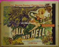 #7011 WALK INTO HELL 1/2sh '57 great image! 