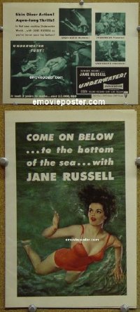 #2565 UNDERWATER herald 55 sexy Jane Russell! 