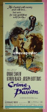 a018 ACE UP MY SLEEVE insert movie poster '76 Omar Sharif