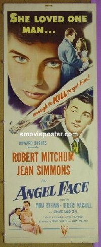 #152 ANGEL FACE insert '53 Mitchum, Simmons 