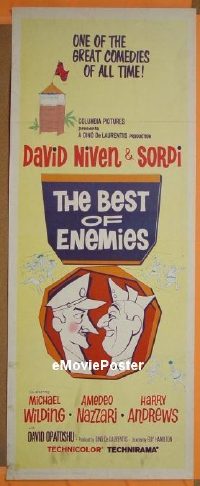#090 BEST OF ENEMIES insert '62 Niven, Sordi 