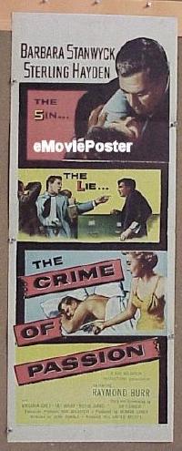 #191 CRIME OF PASSION insert '57 Stanwyck 