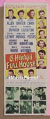 #328 O HENRY'S FULL HOUSE insert '52 Monroe 