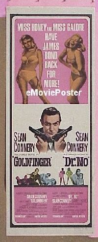 #206 GOLDFINGER & DR NO insert '66 Bond 
