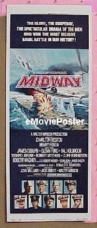#304 MIDWAY B-insert '76 Heston, Fonda 