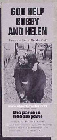 #507 PANIC IN NEEDLE PARK insert '71 Pacino 