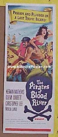 #355 PIRATES OF BLOOD RIVER insert '62 
