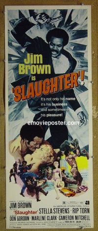 #544 SLAUGHTER insert '72 Jim Brown, Stevens 