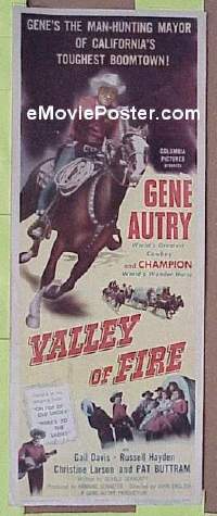 #338 VALLEY OF FIRE insert '51 Gene Autry 